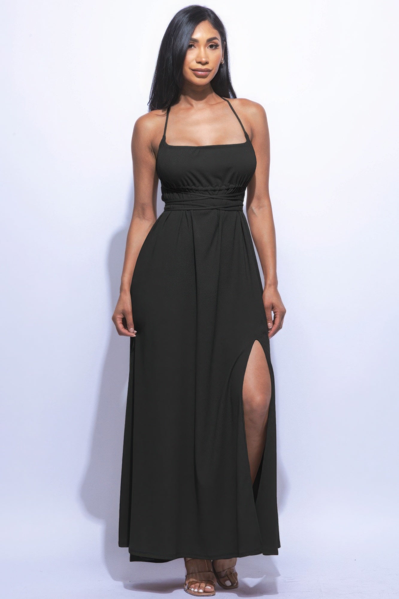 Side Slit Maxi Dress ~ 2 Colors