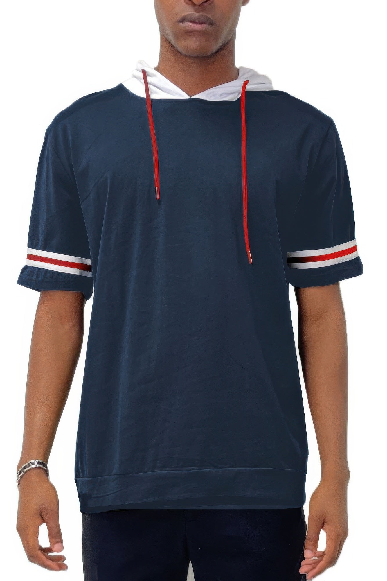 Mens Short Sleeve Hooded Tshirt ~ 4 Colore