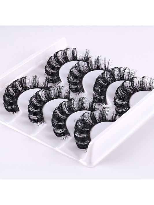 4 Pairs Russian Strip Fluffy 3D Mink Lashes