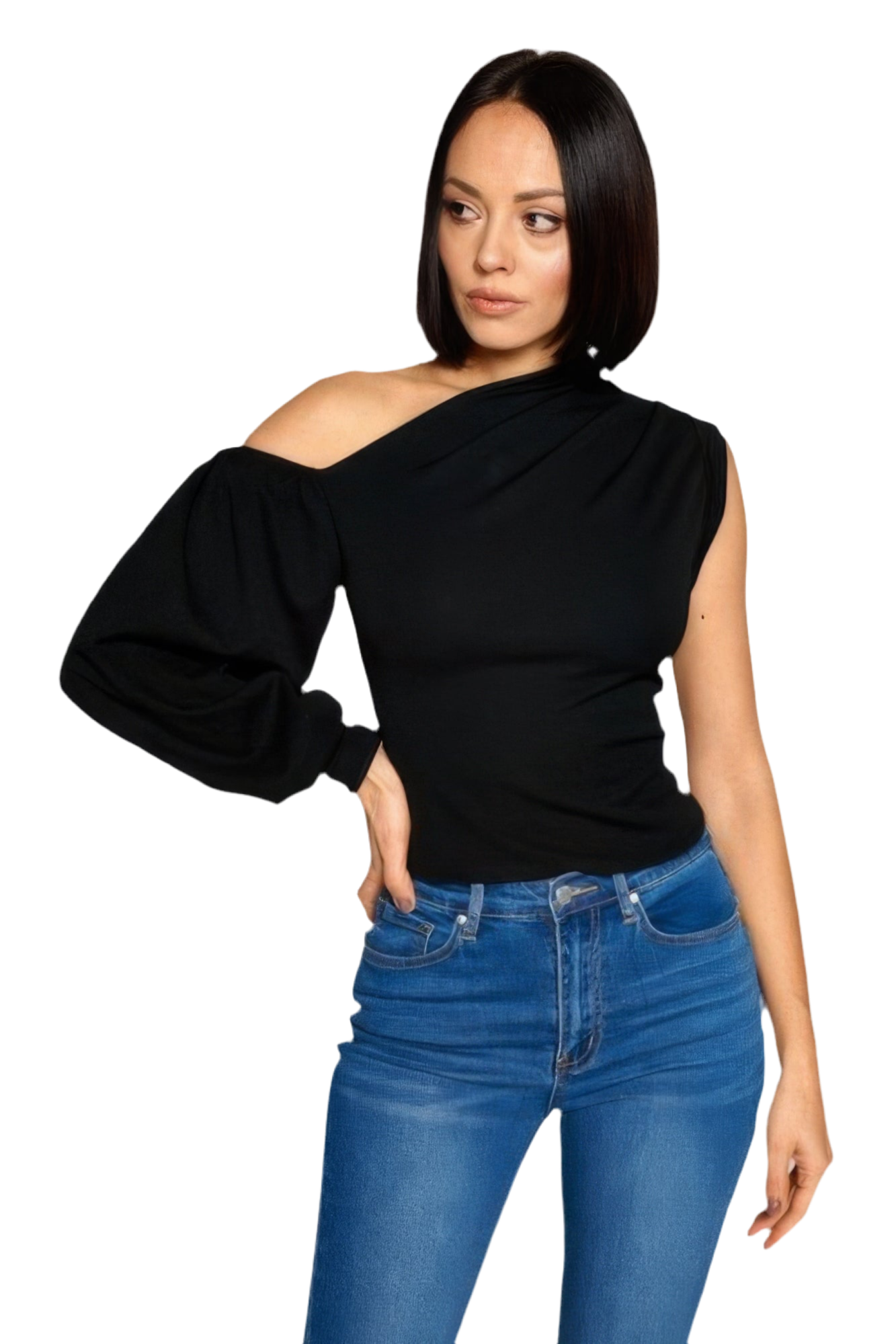 Ladies One-shoulder Top ~3 Colors