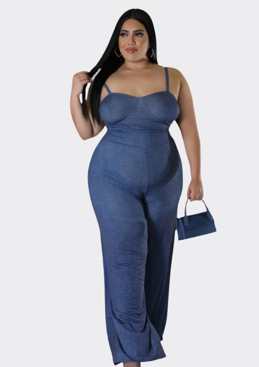 Wide Leg Stretch Jumpsuit