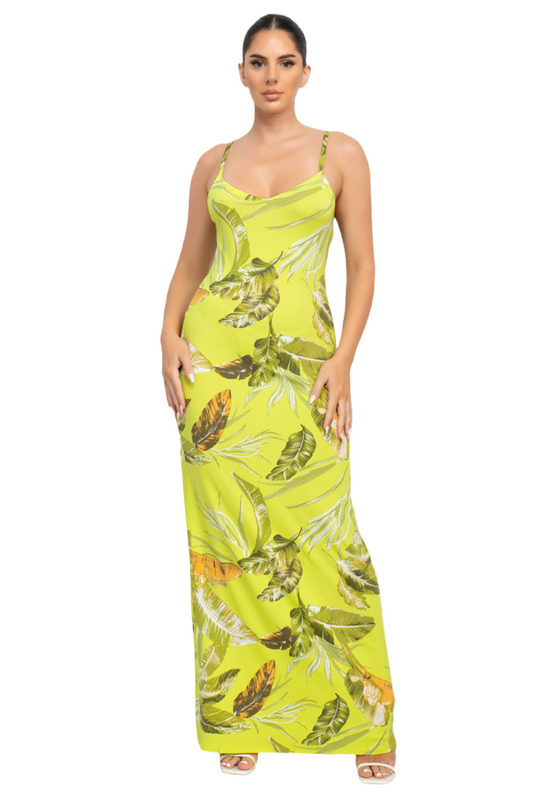 Scoop Tropical Print Maxi Dress ~ 6 Colors