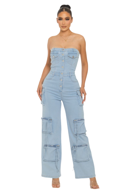 Stretch Denim Jumpsuit ~ 2 Colors