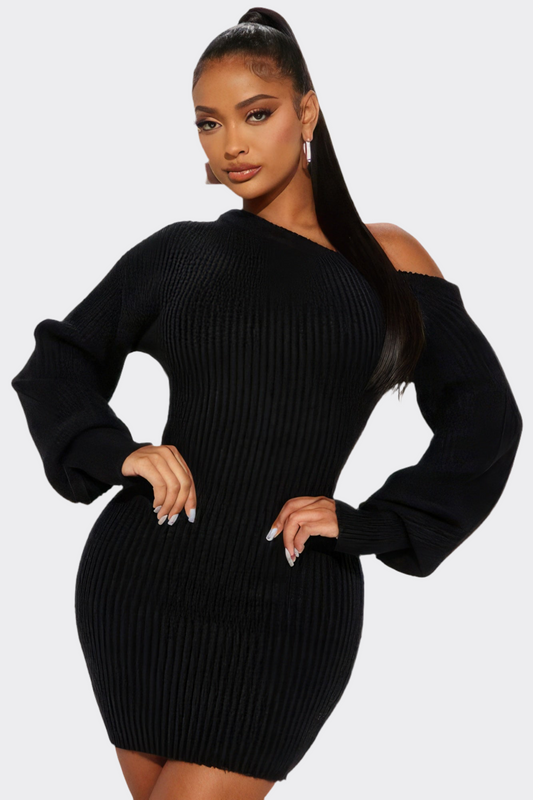 Sweater Knit Mini Dress