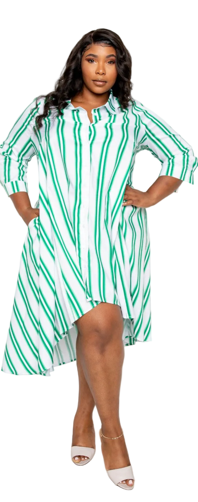Stripe Shirt Dress