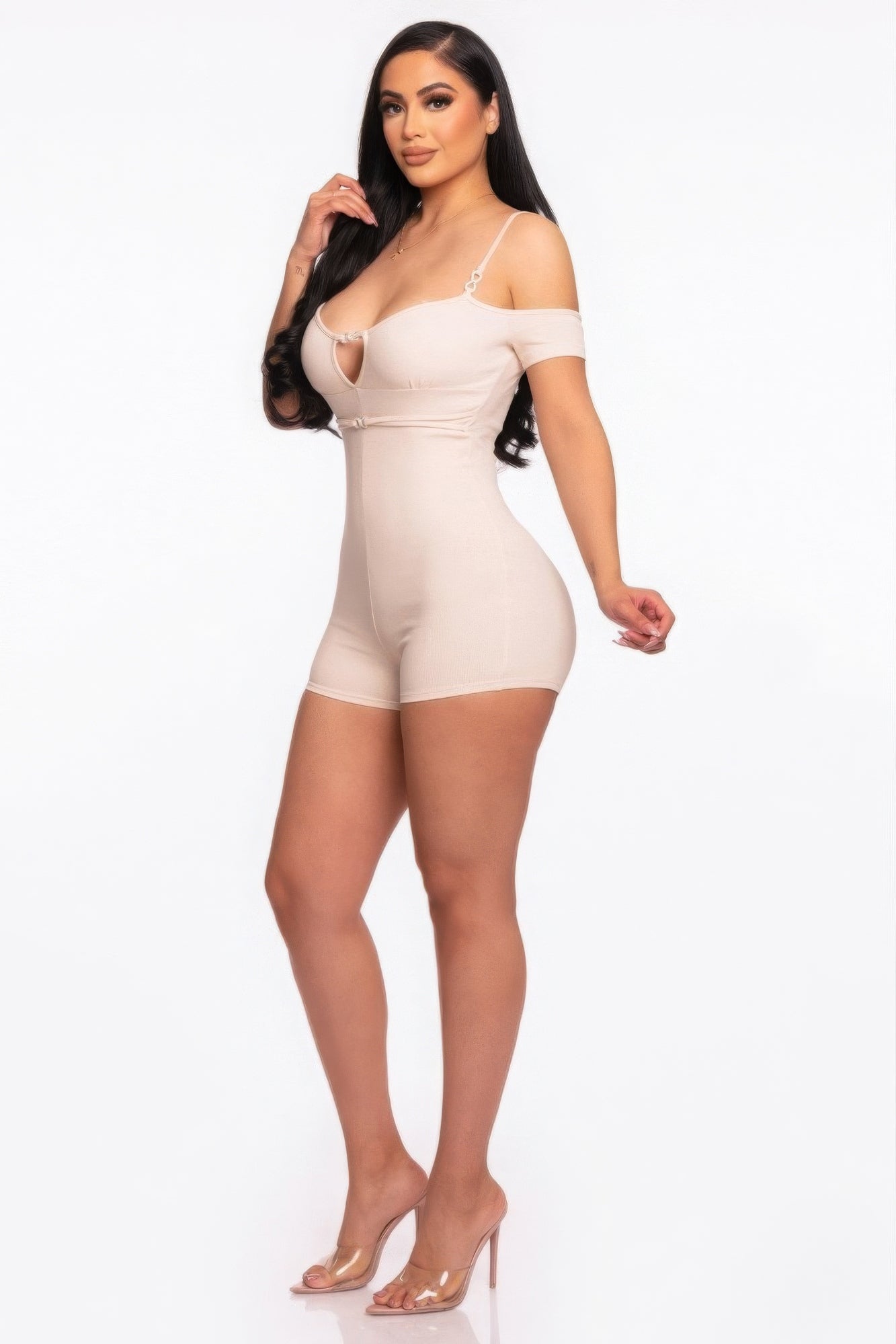 Infinity Off-shoulder Knitted Rompers ~ 3 Colors