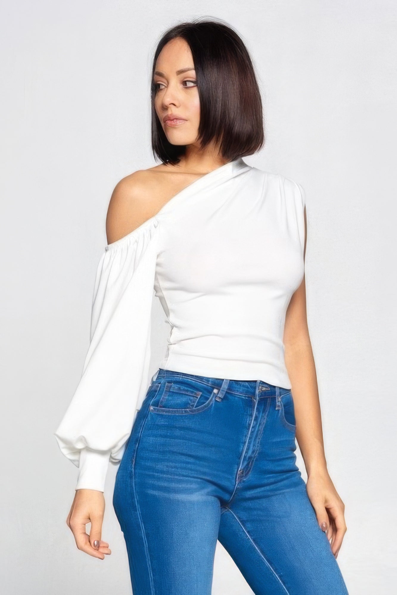 Ladies One-shoulder Top ~3 Colors