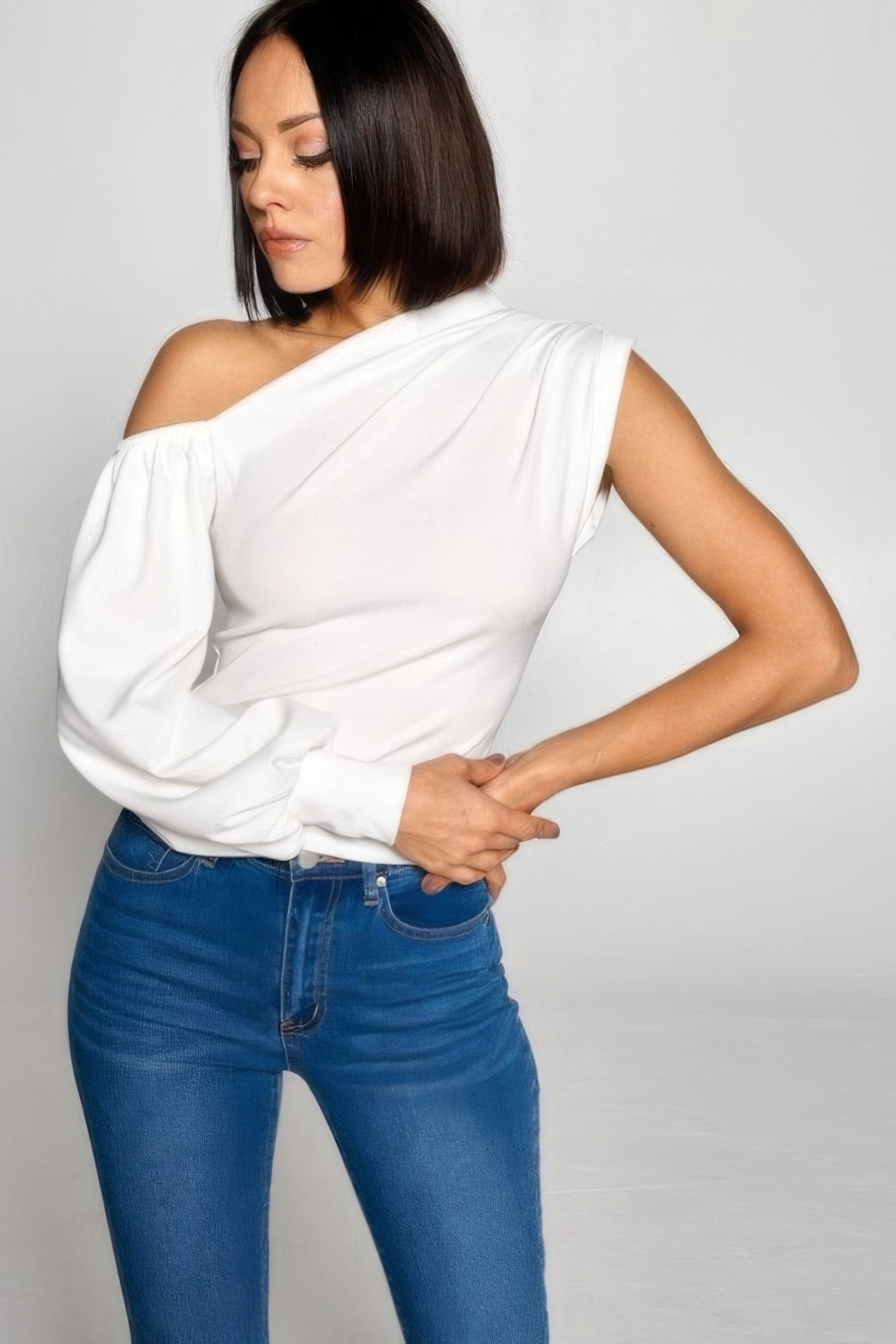 Ladies One-shoulder Top ~3 Colors