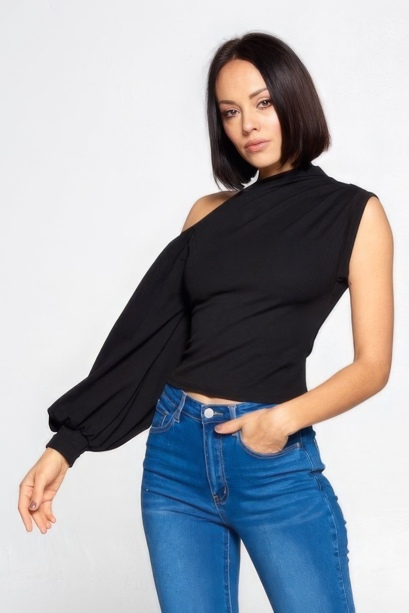 Ladies One-shoulder Top ~3 Colors