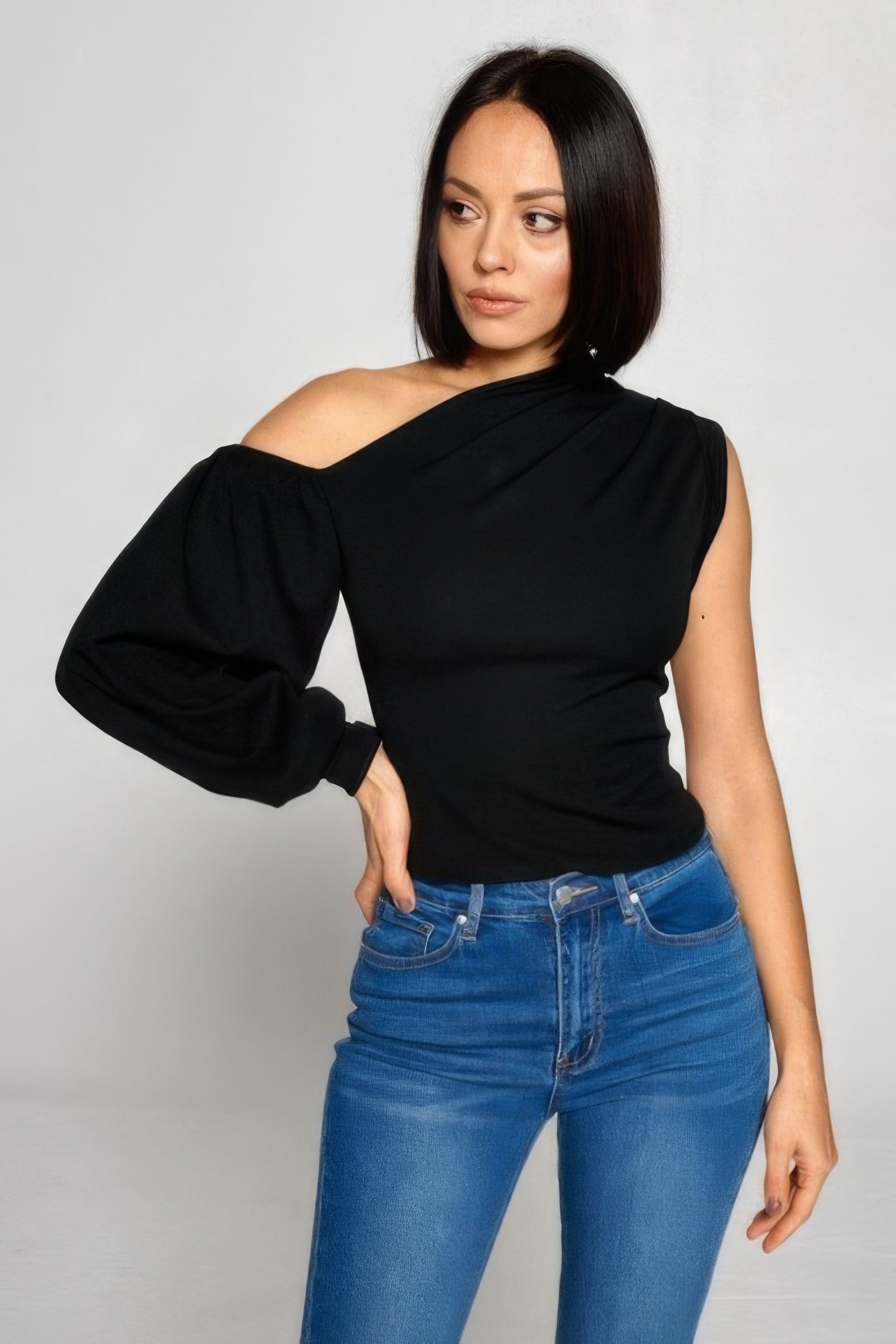 Ladies One-shoulder Top ~3 Colors