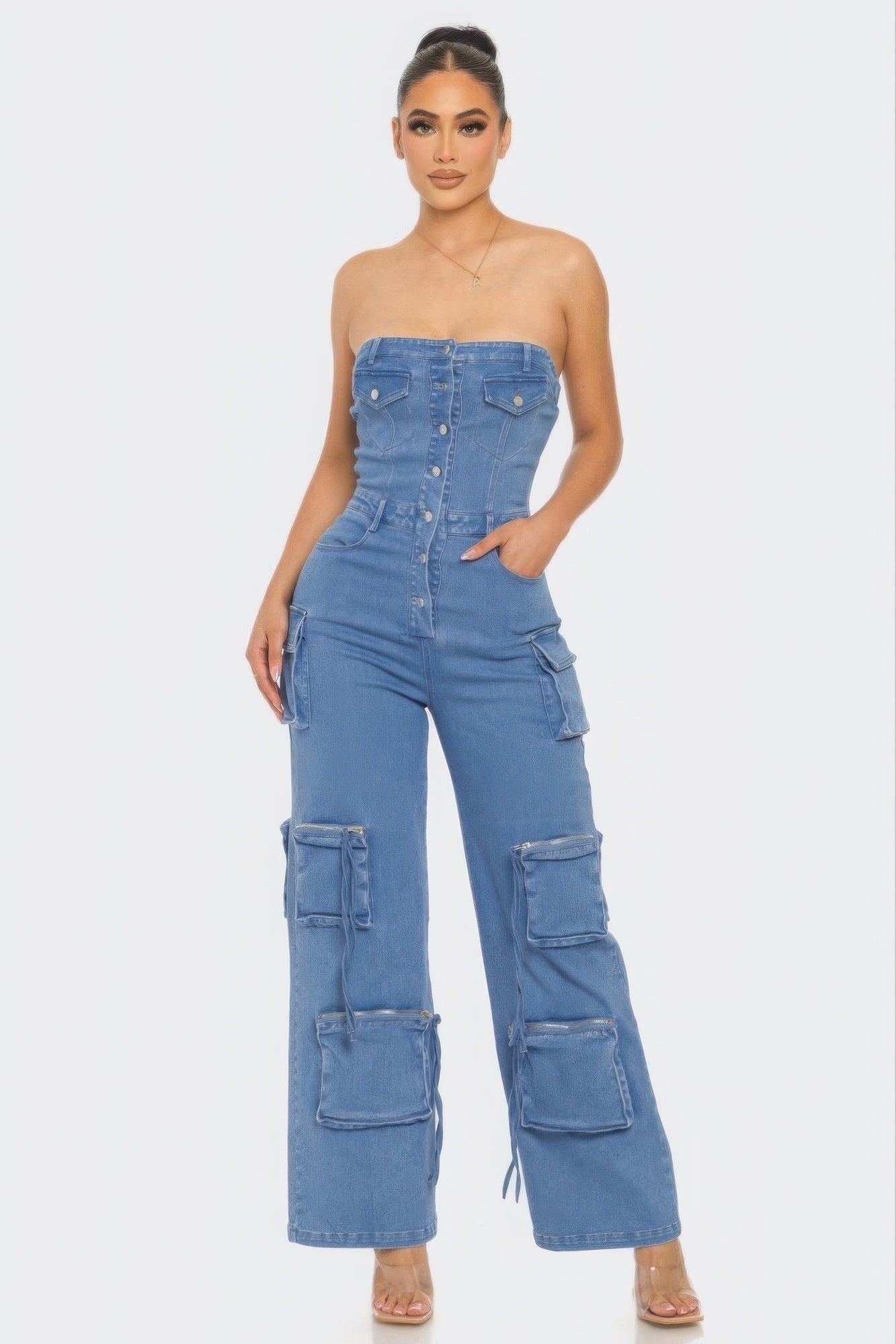 Stretch Denim Jumpsuit ~ 2 Colors