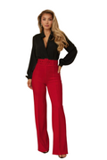 High Waist Pants With Buckle Belt