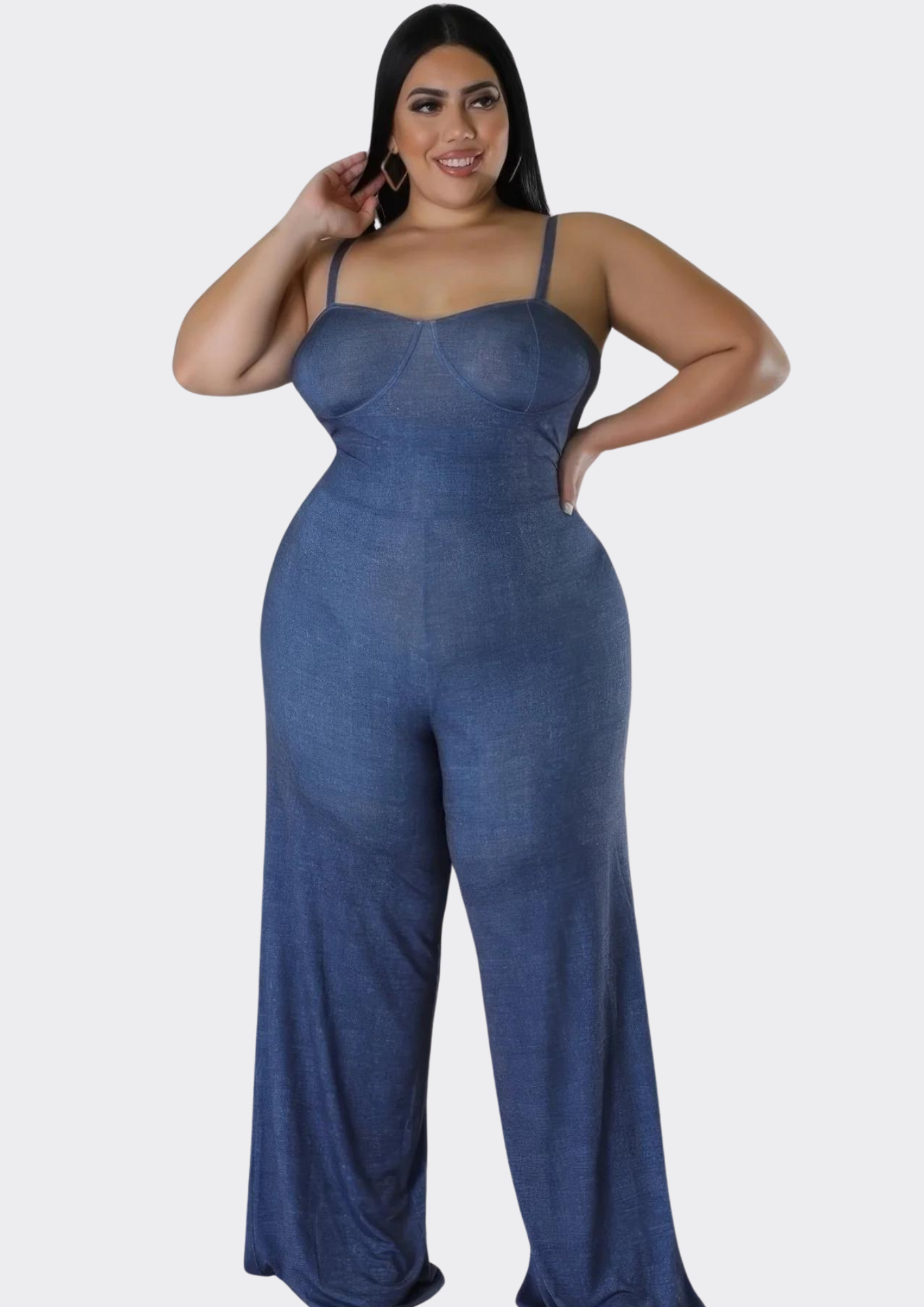 Wide Leg Stretch Jumpsuit