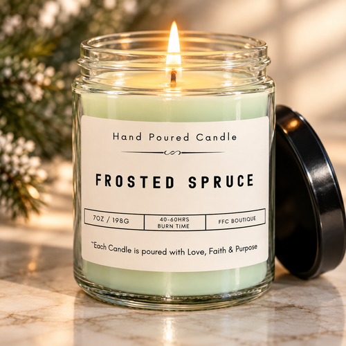 7 oz Frosted Spruce Soy Blend  Candle