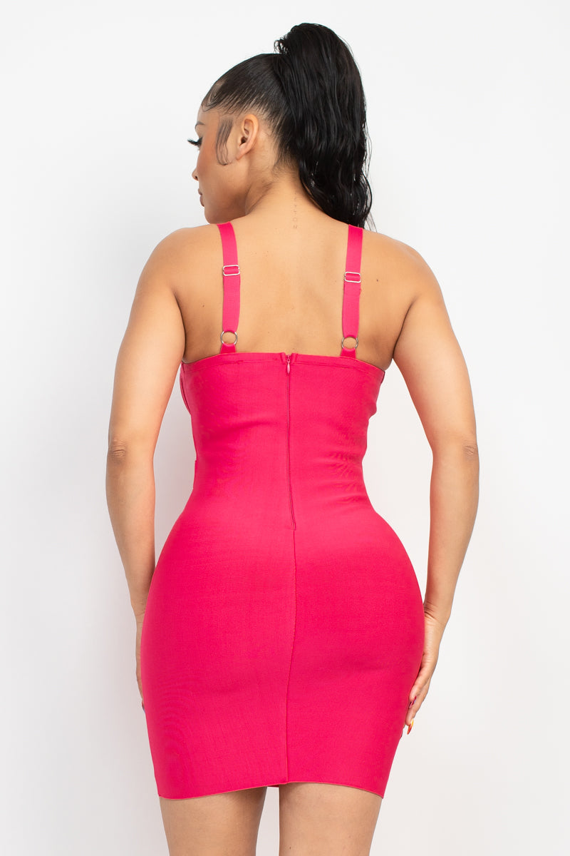 Sweetheart Wide Strap Bandage Dress ~ 4 Colors