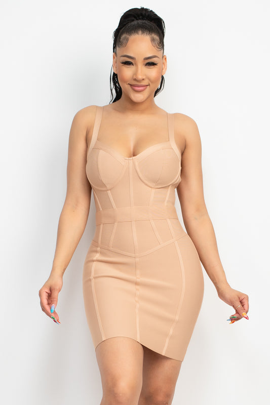 Sweetheart Wide Strap Bandage Dress ~ 4 Colors