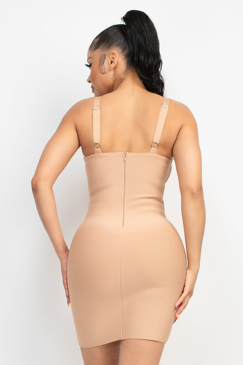 Sweetheart Wide Strap Bandage Dress ~ 4 Colors