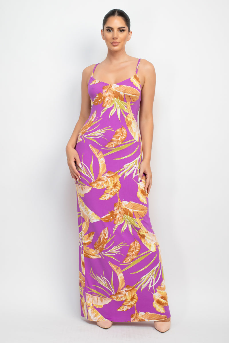 Scoop Tropical Print Maxi Dress ~ 6 Colors