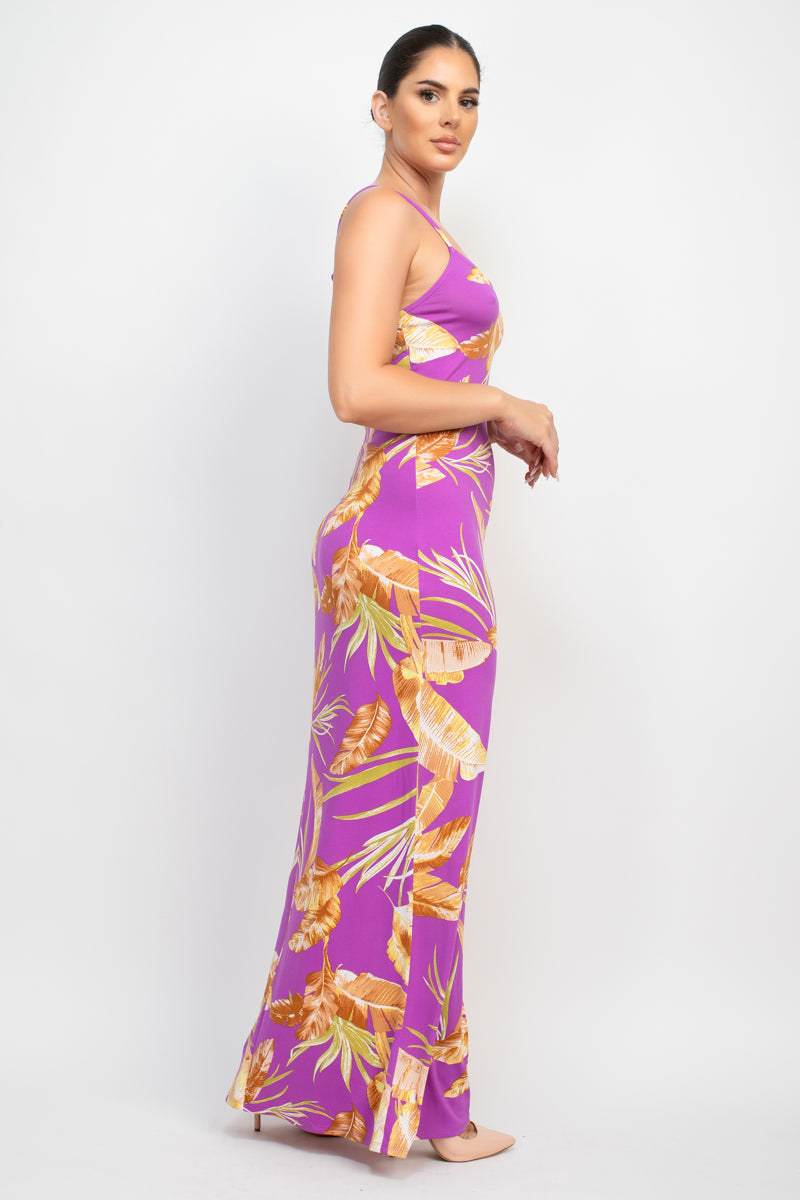 Scoop Tropical Print Maxi Dress ~ 6 Colors