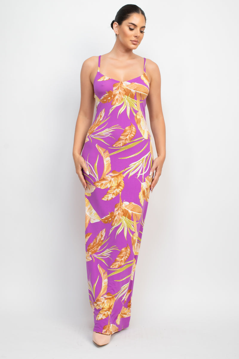 Scoop Tropical Print Maxi Dress ~ 6 Colors