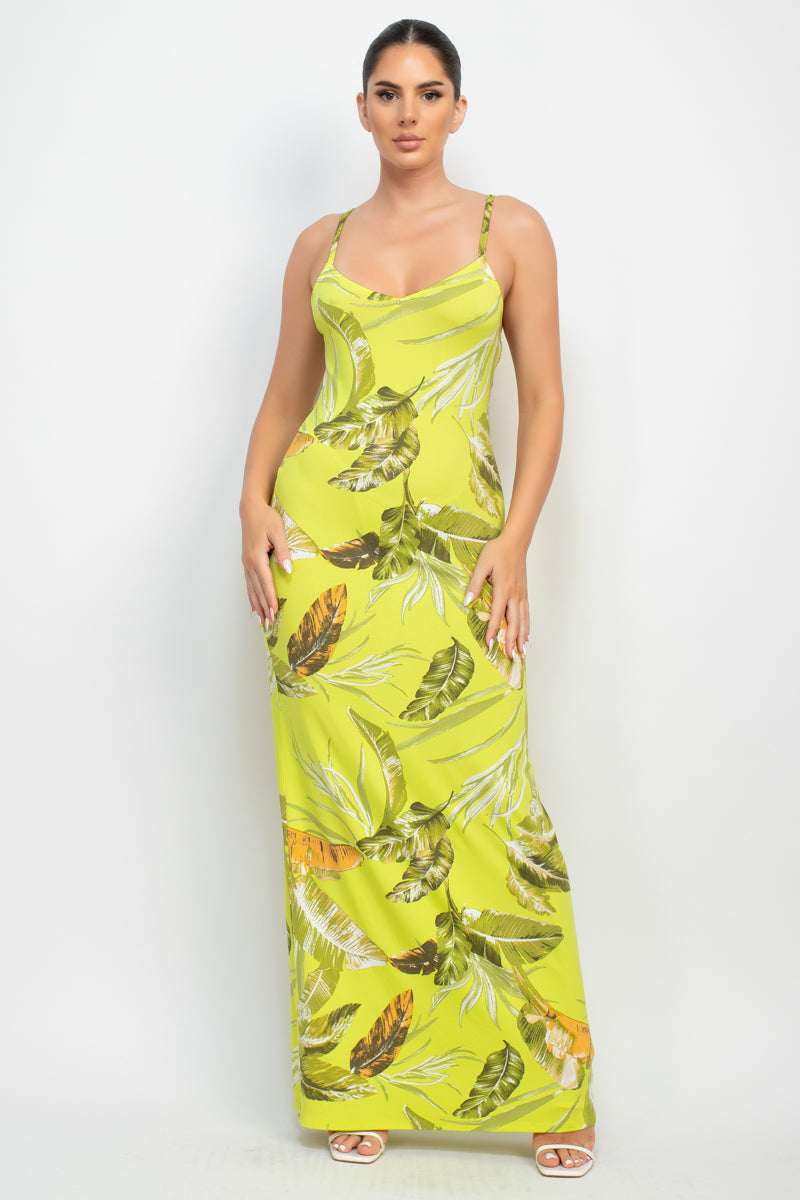 Scoop Tropical Print Maxi Dress ~ 6 Colors