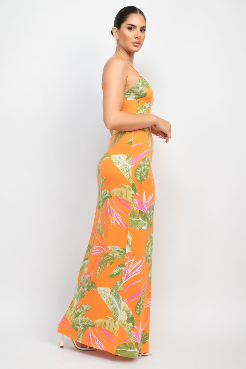 Scoop Tropical Print Maxi Dress ~ 6 Colors