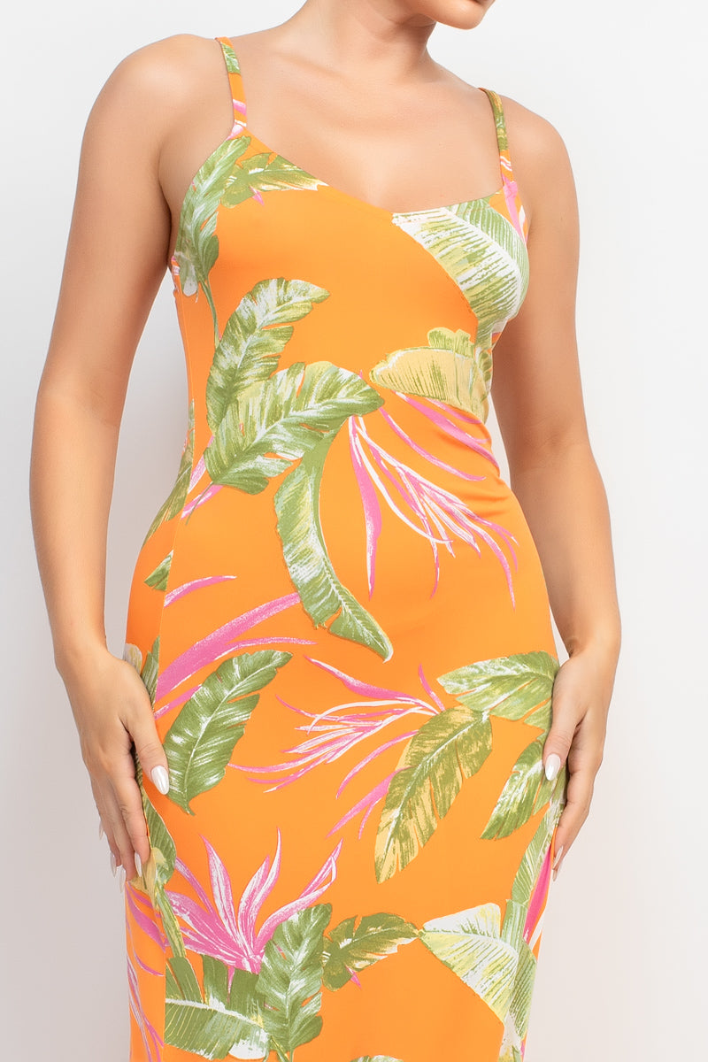 Scoop Tropical Print Maxi Dress ~ 6 Colors