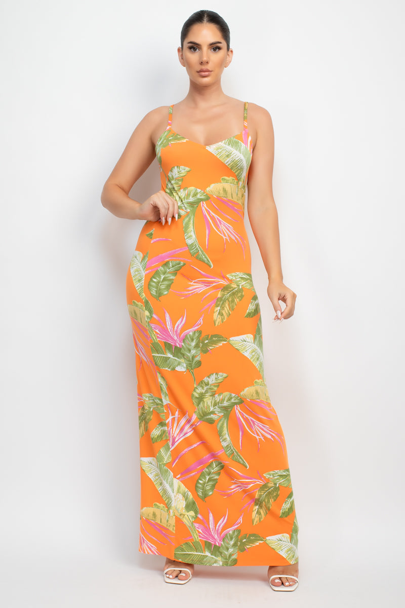 Scoop Tropical Print Maxi Dress ~ 6 Colors