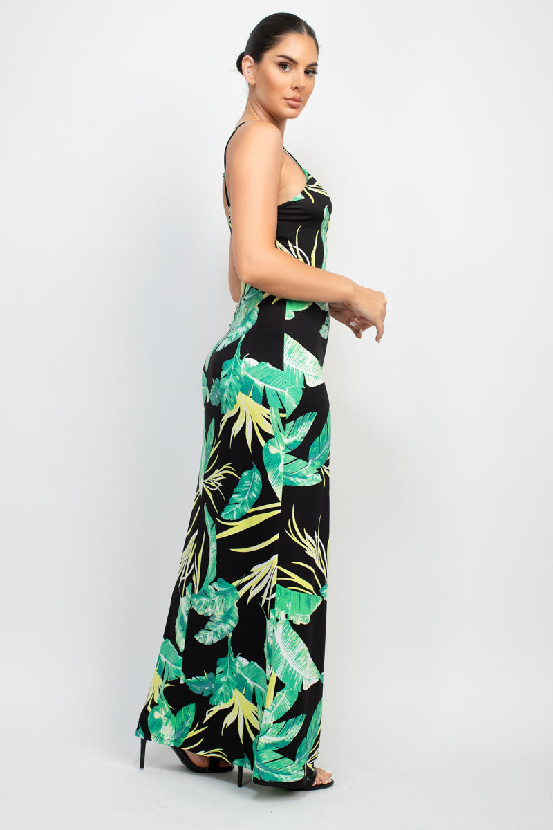 Scoop Tropical Print Maxi Dress ~ 6 Colors