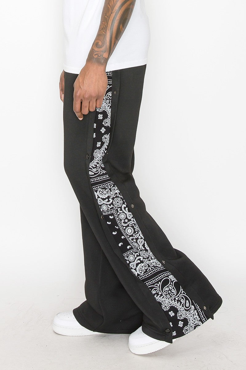 Flared Bandana Fleece Pants ~ 2 Colors