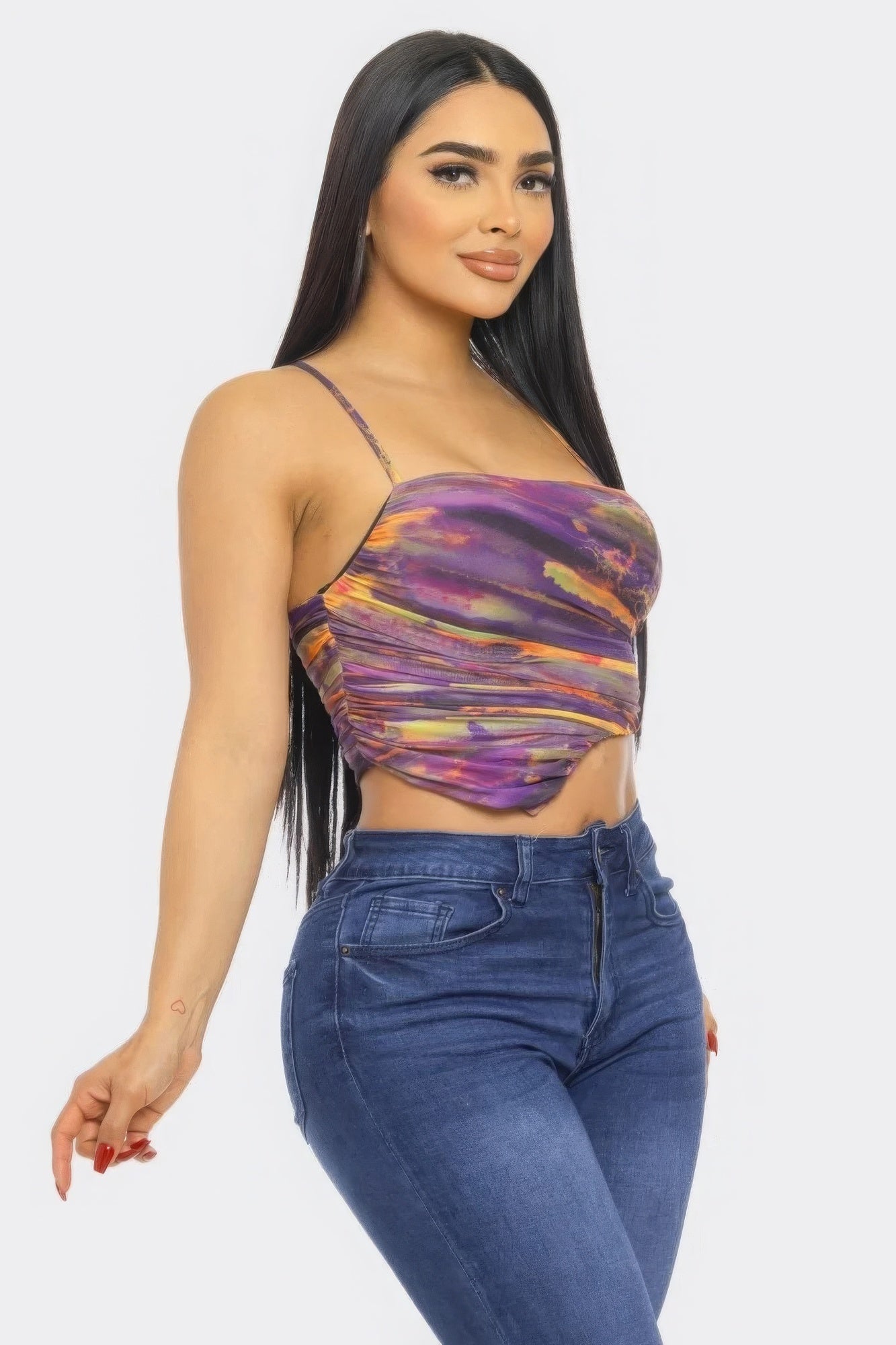 Mesh Print Top ~ 3 Colors