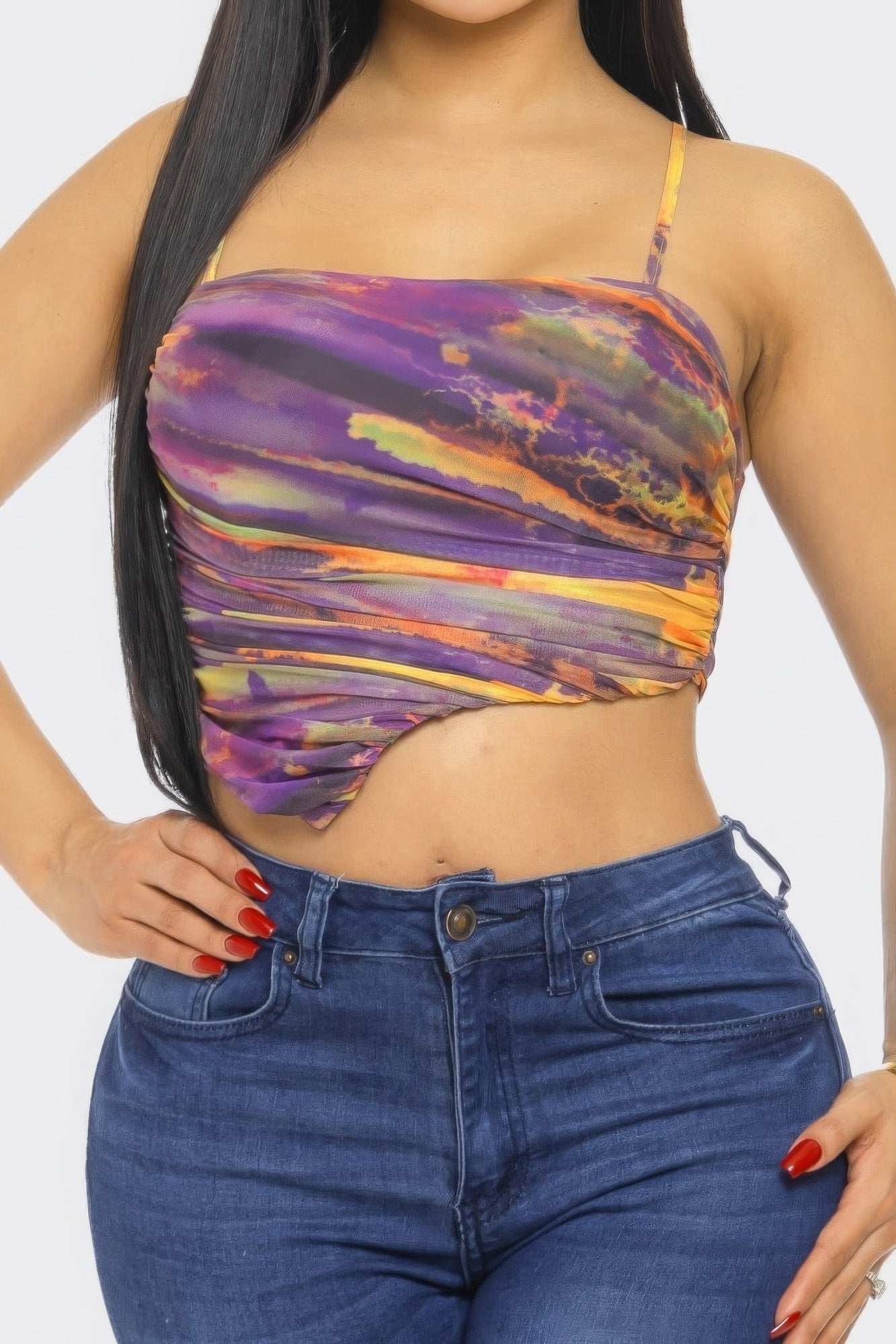 Mesh Print Top ~ 3 Colors