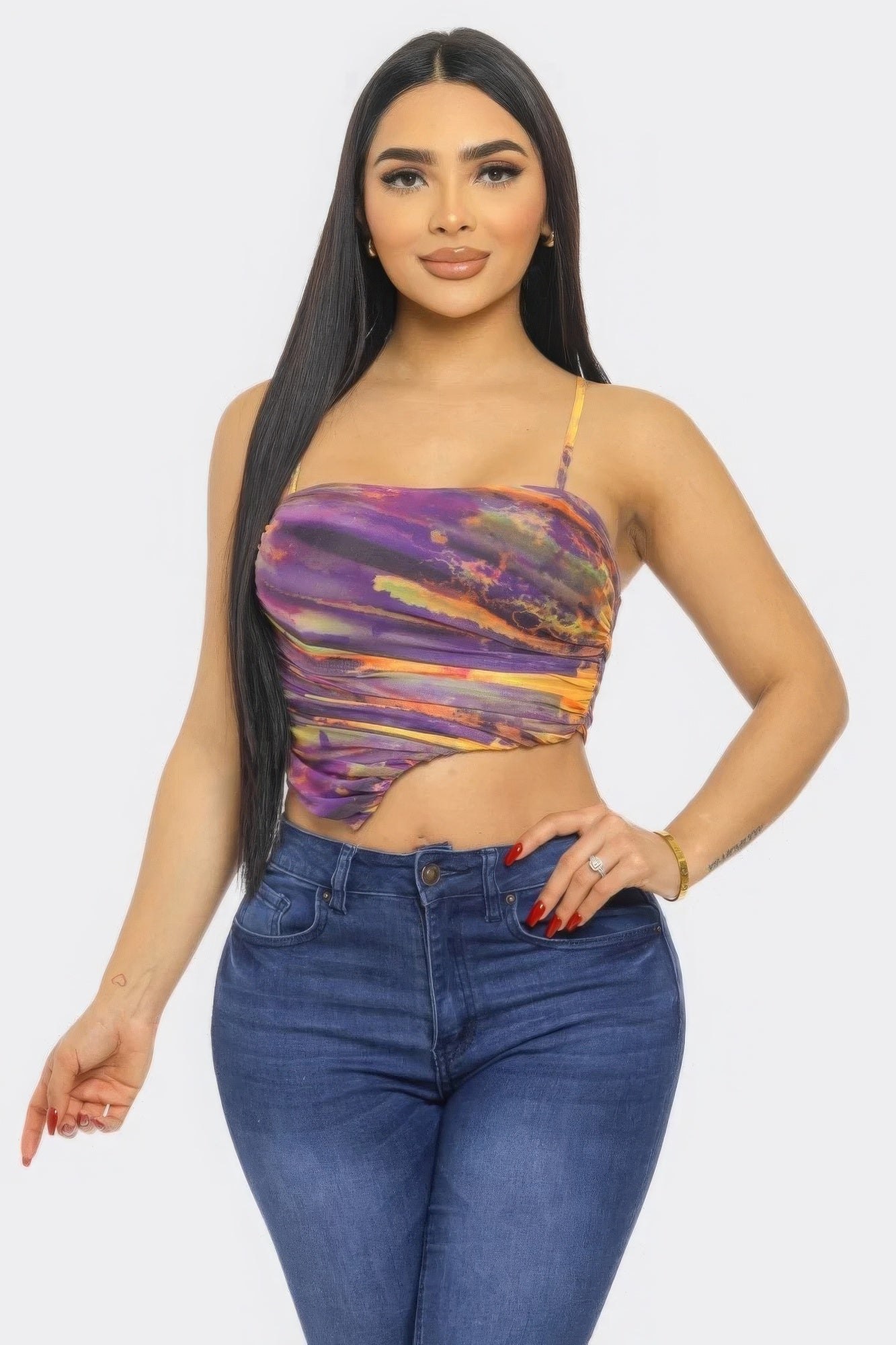 Mesh Print Top ~ 3 Colors