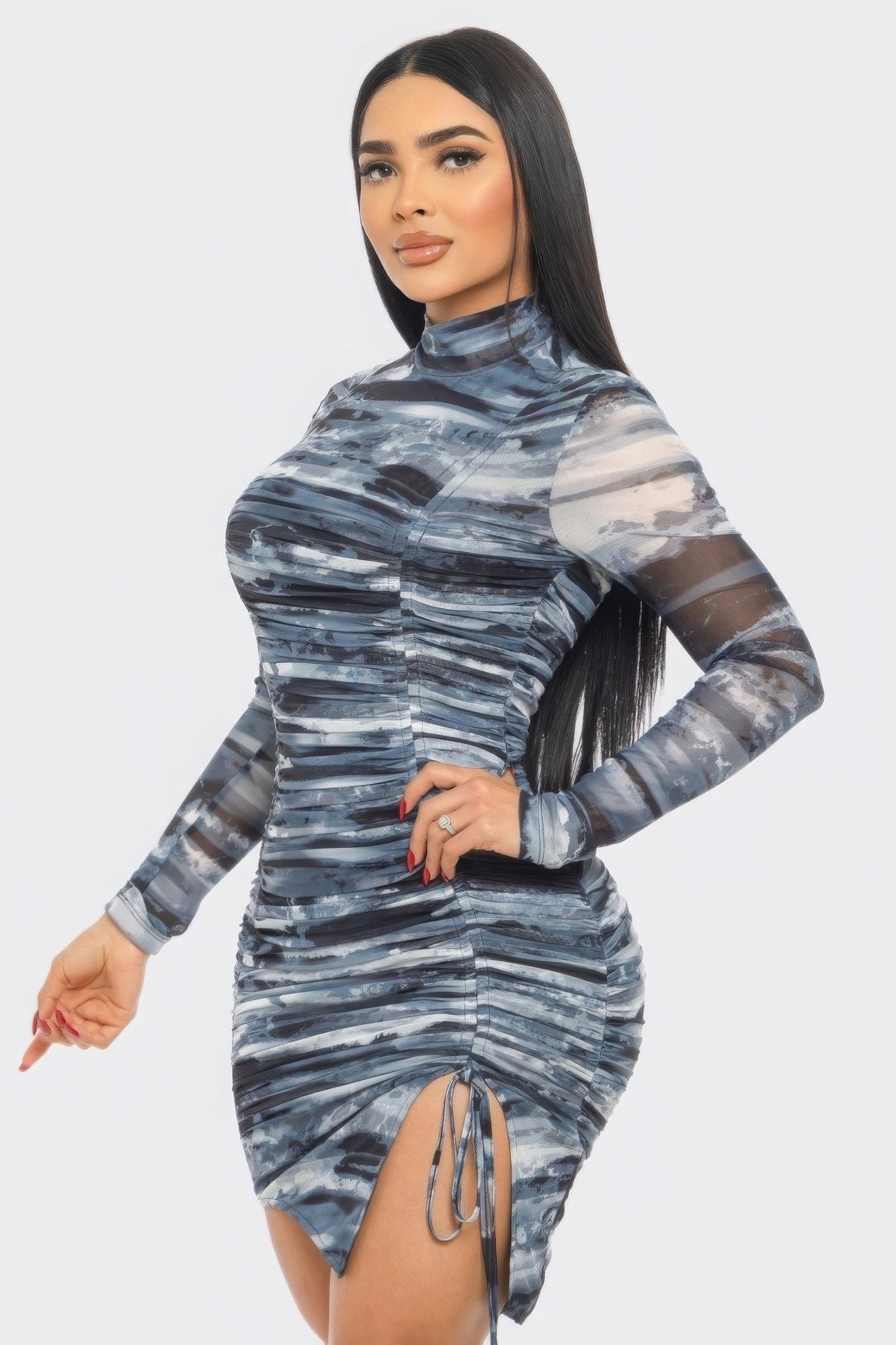 Print Mesh Mini Dress ~ 2 Colors