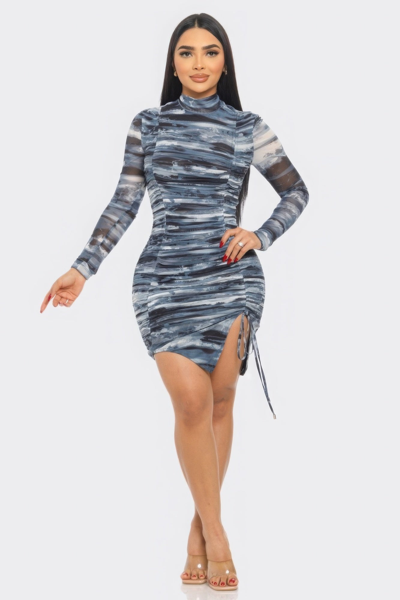 Print Mesh Mini Dress ~ 2 Colors