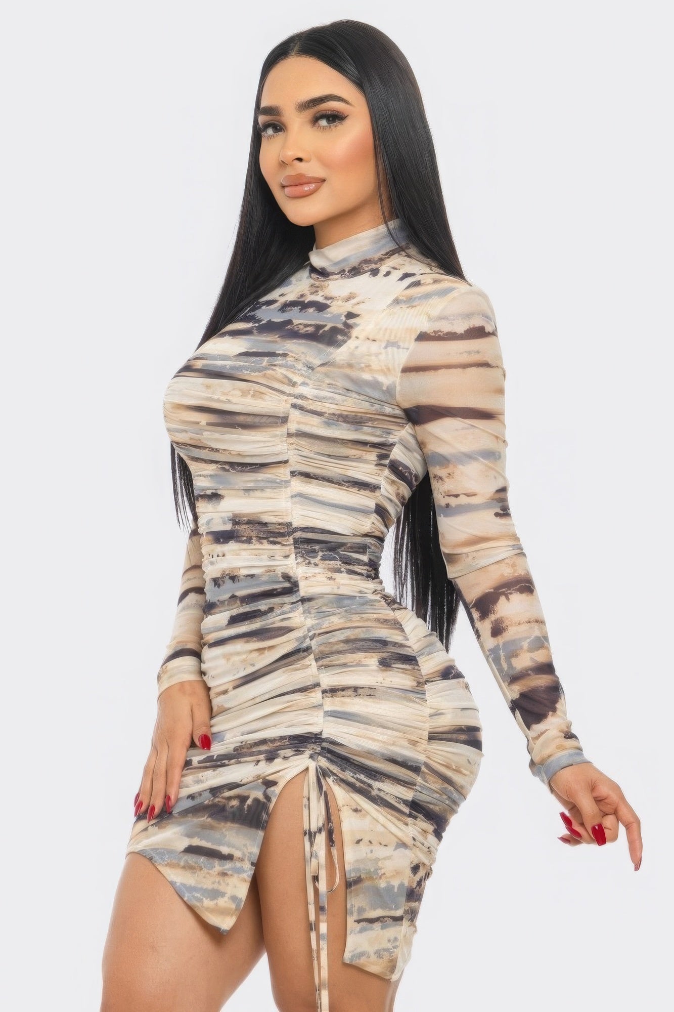 Print Mesh Mini Dress ~ 2 Colors